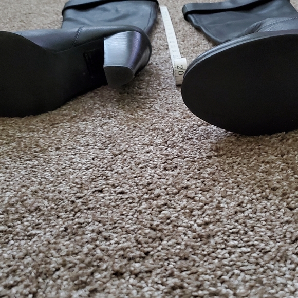 VS Black Upper Leather Over the Knee Boots - Picture 6 of 6